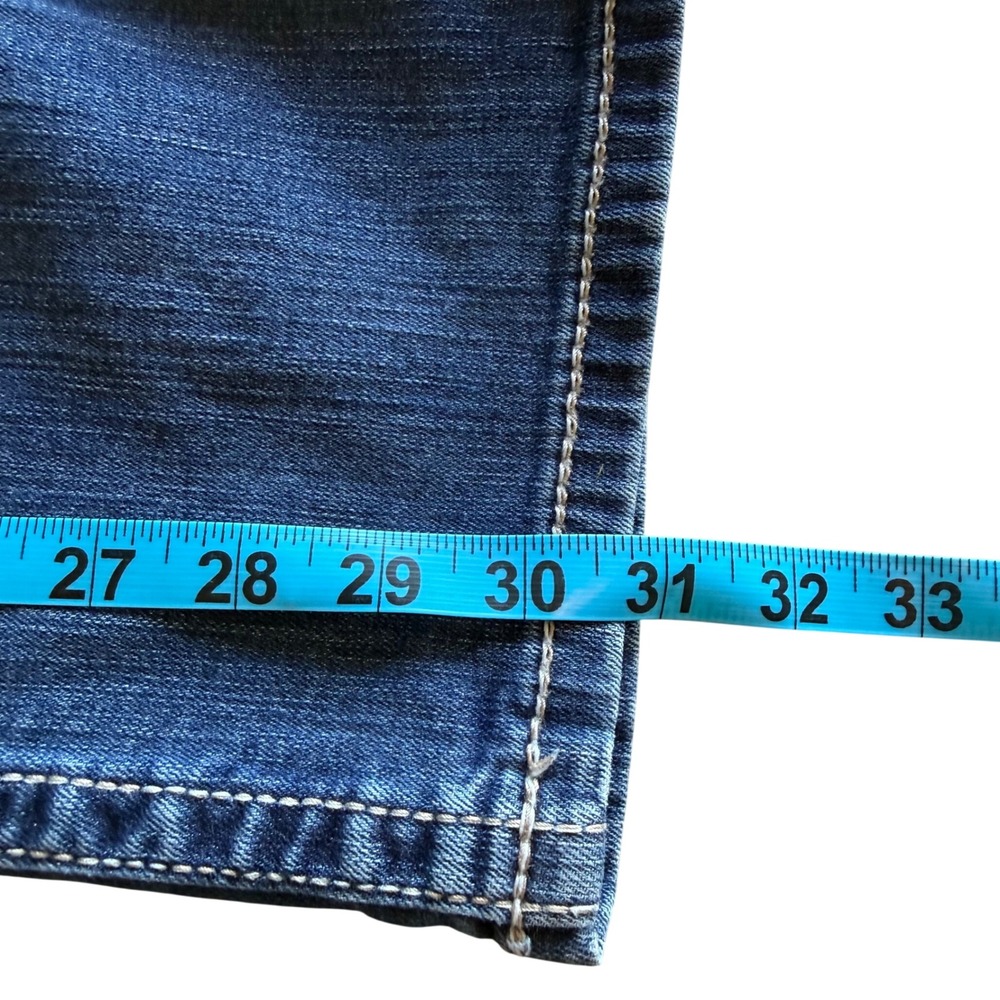 BKE Culture Rocker Straight Leg Distressed Western Jeans Medium Wash 32x31.5 - Picture 10 of 10